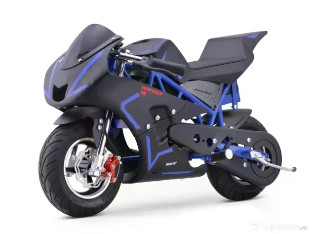 Motocicleta electrica NITRO E-Pocketbike Rocket VX 6" 800W 36V Blue