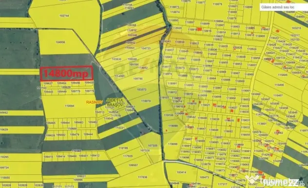 Teren Rasnov zona Glajerie-14800mp extravilan