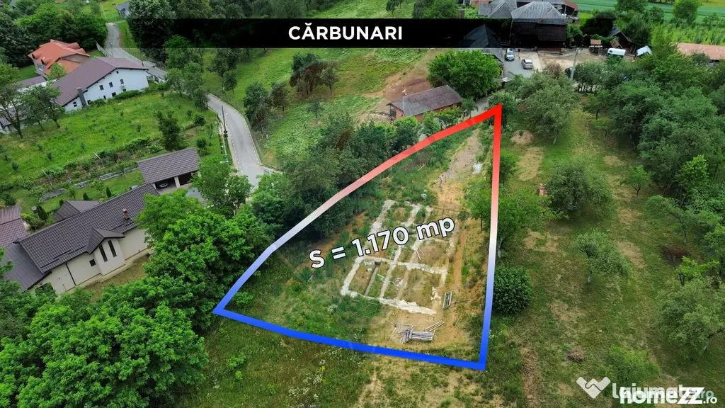 Carbunari Vanzare teren cu fundatie, proiect de casa si r...