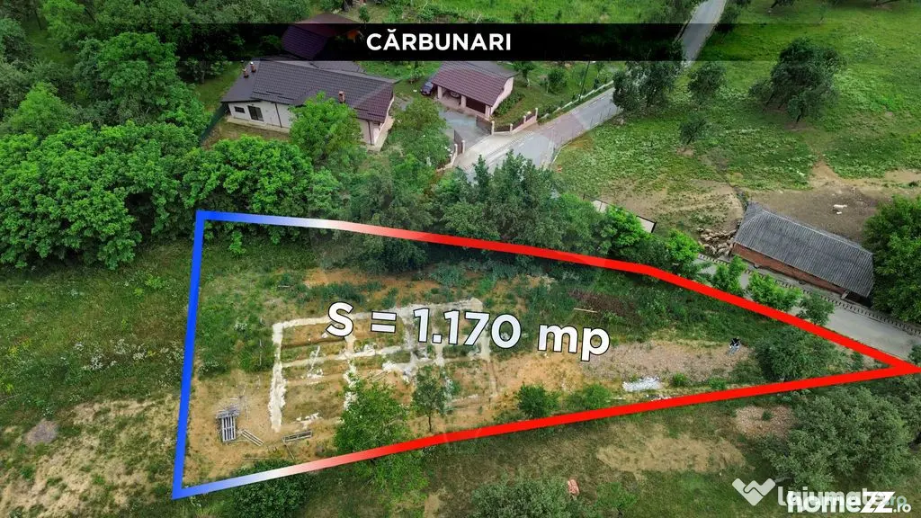 Carbunari Vanzare teren cu fundatie, proiect de casa si r...