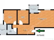 Apartament de 3 camere cu 2 balcoane etaj 2 situat in zona R 
