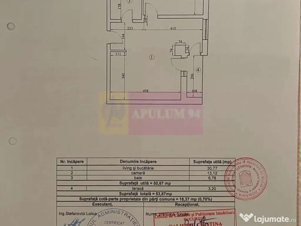 Vanzare apartament de 2 camere in zona Decebal adiacent