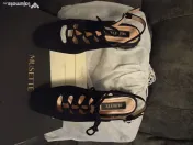 Sandale MUSETTE negre 37 Piele Natural Toc Mic Cutie + Dustbag incluse 