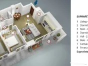 Apartament 3 camere 73MP | Comision 0 | Mobilat si utilat | 