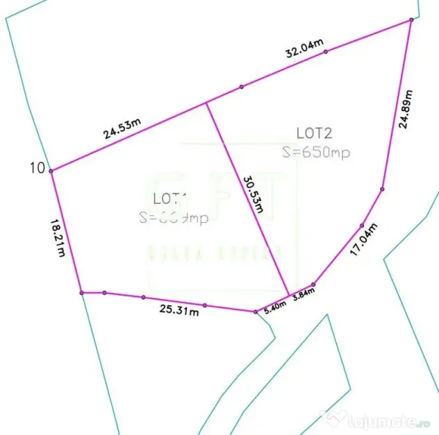 Terenuri de vânzare, 650- 669 mp – Strada Dâmbului | ...