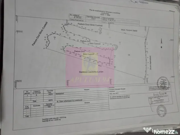 Teren 6,26 ha lângă DEx12 Pitești - Albota (Arges)