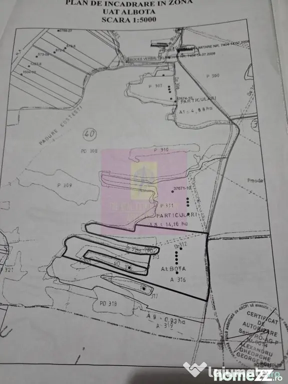Teren 6,26 ha lângă DEx12 Pitești