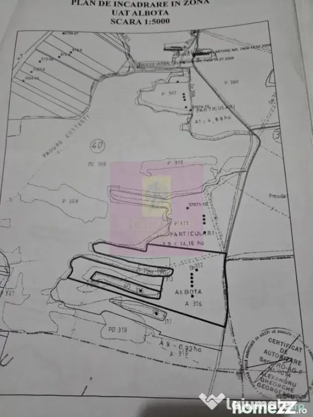 Teren 6,26 ha lângă DEx12 Pitești