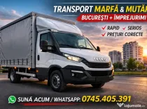 Transport marfa, mobila, electrocasnice, materiale constructii