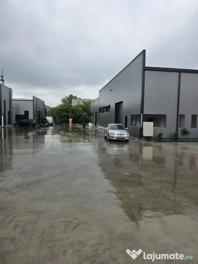 Hala ( 2 bucati ) 585 mp pretabil showrooms Popesti Leordeni