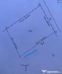 Teren 850 mp, 25 m front, utilitati la 50 m, Centura de Nord