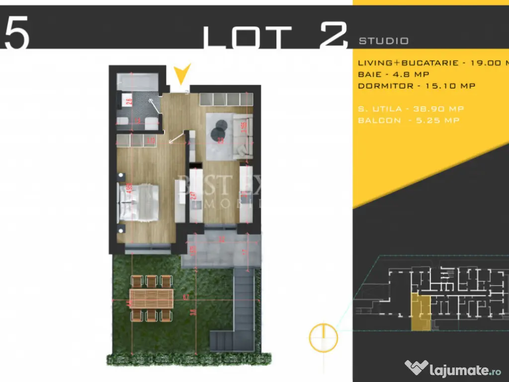 2 Camere Gradina Incalzire Pardoseala -Zona Linistita/Parcar