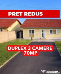 Duplex 3 camere 70mp utili, 250mp teren, complet mobilat uti