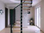 Scara Claria - spirala eleganta, lemn fag + structura metal