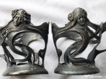 Pereche suporturi cositor RADIVON - Furnizor Curtea Regală - Art Nouveau