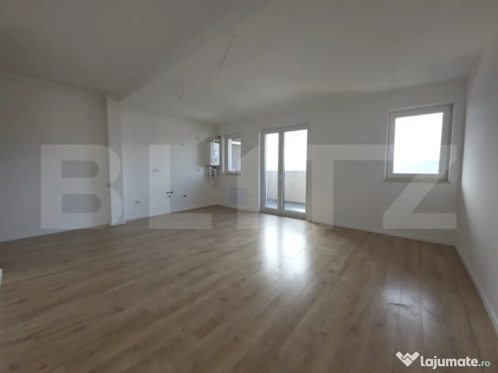 Apartament 3 camere, 62,65 mp, 2 băi, balcon 9,10 mp, finis