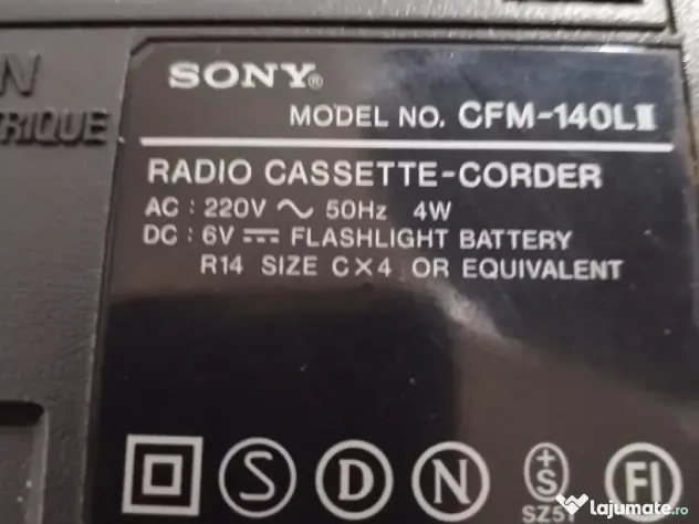 Radio casetofon Sony