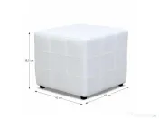 Taburet piele eco alba NELA-NOU SIGILAT