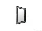 OGLINDA rama neagra -argintiu 