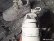 Pantofi dama din piele naturala alba 