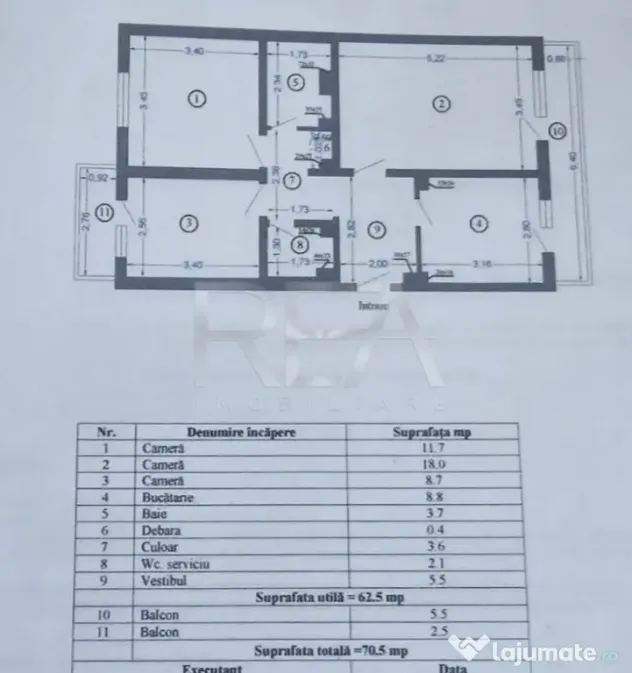 3 camere, 4/4, bloc 1981, anvelopat-Gorjului