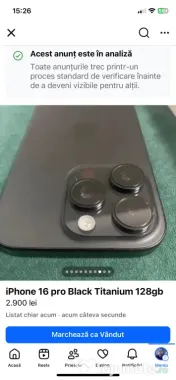 Iphone 16 pro black titanium 128gb