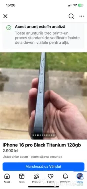 Iphone 16 pro black titanium 128gb