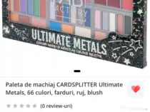 Paletă de machiaj CARDSPLITTER Ultimate Metals, 66 culori