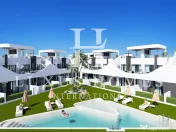 Apartament la parter, cu terasă și piscină comunitară situată aproape de coastă 