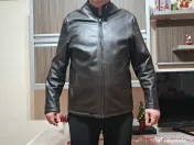 Geaca Piele Naturala Maro, Size: L=>XL 