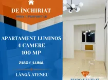 Apartament spațios și luminos lângă Ateneul Român – 4 camere, 100 mp