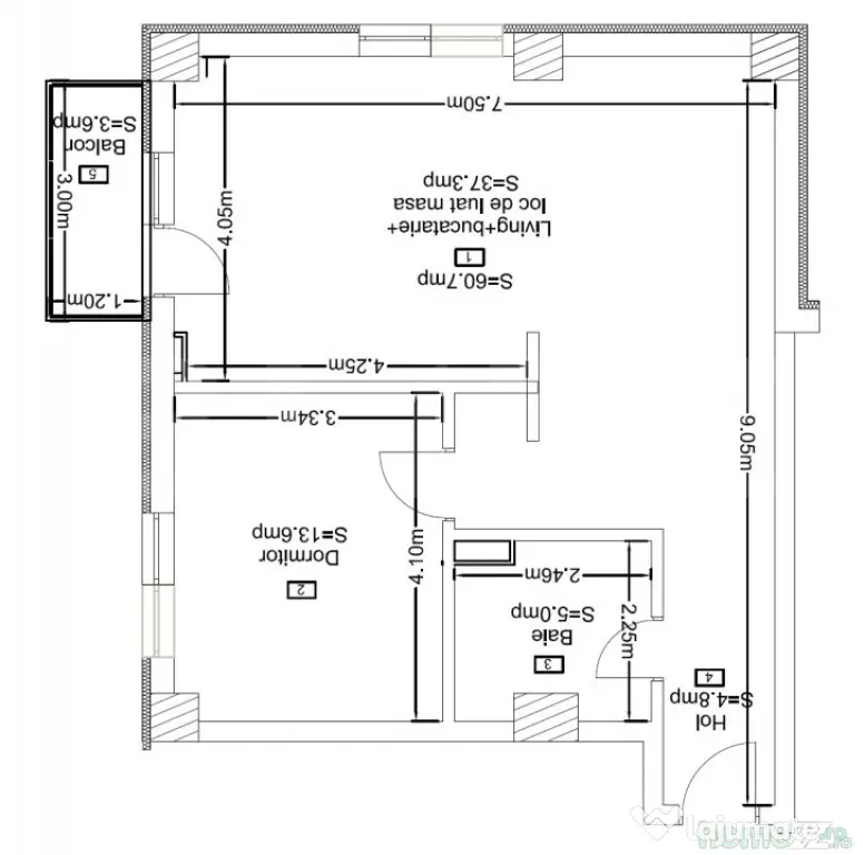 Apartament 2 camere, 61mp, bloc nou, zona Corneliu Coposu - Cluj-Napoca (Cluj)