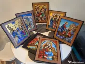 Icoana pe sticla, cu rama 