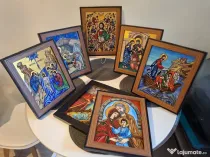 Icoana pe sticla, cu rama