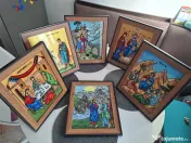 Icoana pe sticla, cu rama 