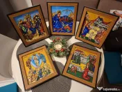 Icoana pe sticla, cu rama 