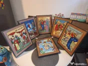 Icoana pe sticla, cu rama 