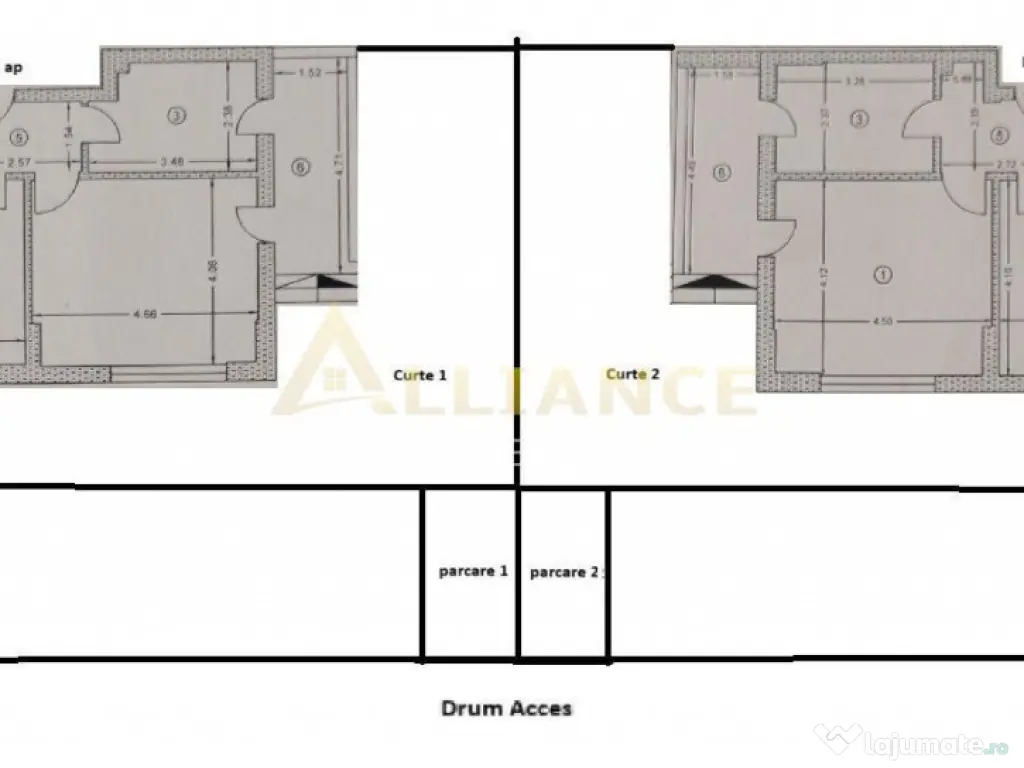 Apartament 2 camere decomandat gradina 50mp - Mobilat/Util