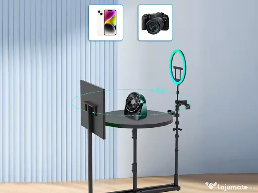 Platformă Rotativă 360° Profesională pentru Produse – Foto & Video, Telecomandă