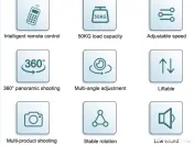 Platformă Rotativă 360° Profesională pentru Produse – Foto & Video, Telecomandă