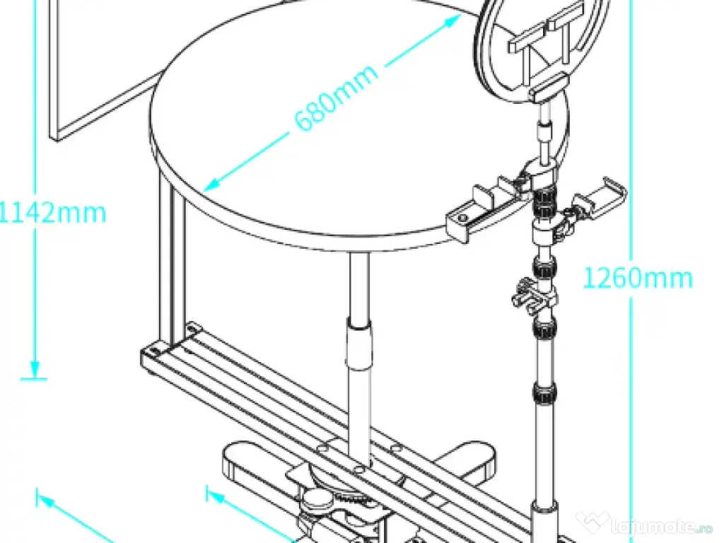 Platformă Rotativă 360° Profesională pentru Produse – Foto & Video, Telecomandă