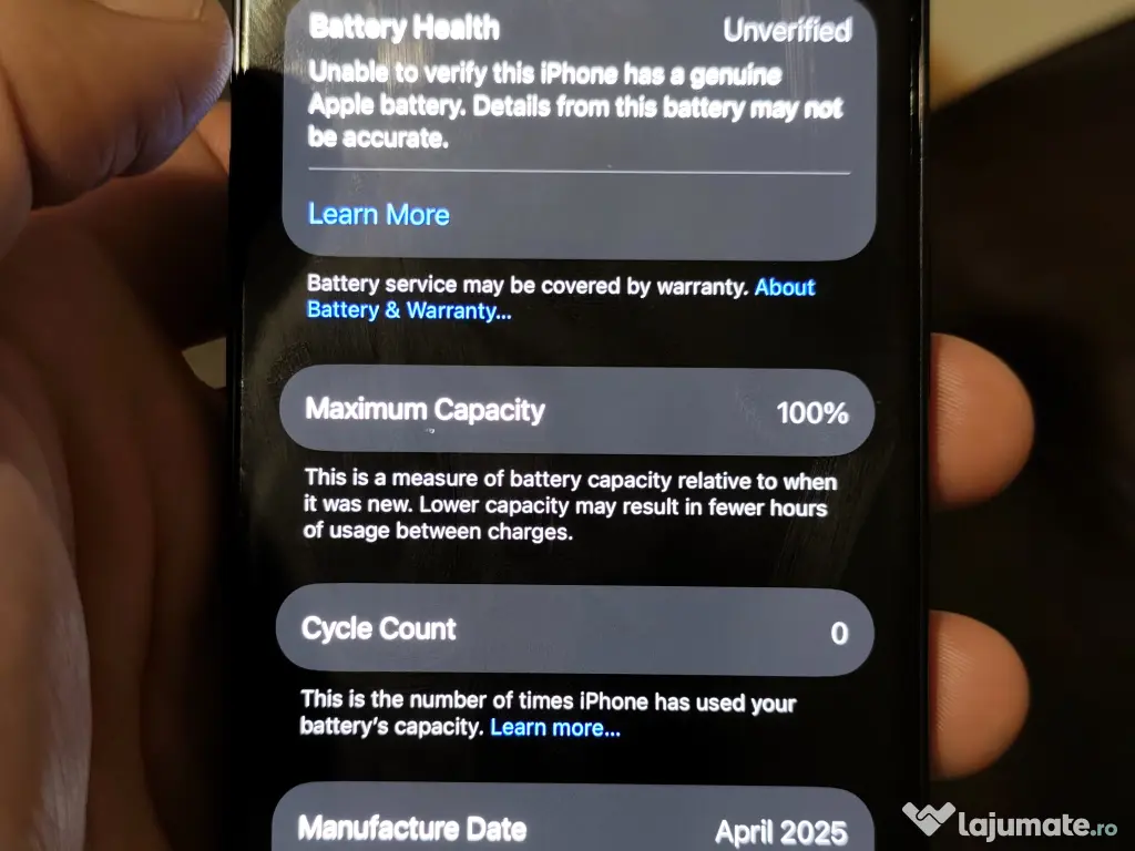 iPhone 15 Pro, 128 gb , 100% baterie