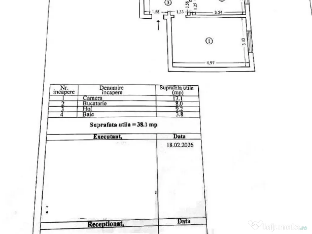 Inel 2, garsoniera de vanzare, parter, gaze, vanzari Constanta