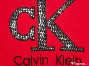 Trening Compleu Fata 8 ani 128 cm CK Set Nou Bumbac 100% Roșu Strasuri Top Crop 