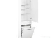 Dulap Baie cu cos de rufe Adore Diamond, Alb Lucios, 52 x 187 x 38 cm 