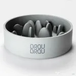 Bol Bamboo Slow Dining Gri BRAUBRAU pentru Câini și Pisici