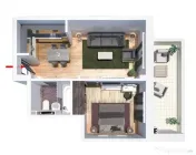 Apartament 2 camere-et 1-loc parcare-Tătărași-Bloc nou 