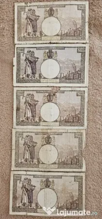 5 Bancnote 2000 lei puse in circulatie in perioada 1941,1943,1944