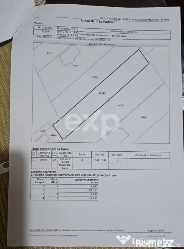 Teren Intravilan Constructii Buftea Central