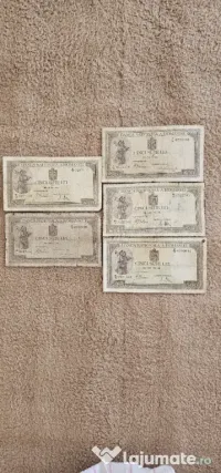 5 Bancnote 500 lei puse in circulatie in perioada 1940,1941,1943 